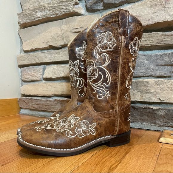 Shyanne Little Lady Western Cowgirl Boot Brown Size 6D Floral Stitched Pattern - Picture 7 of 7